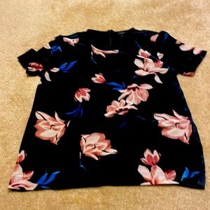 Shiny Velvet Dark Blue Top
